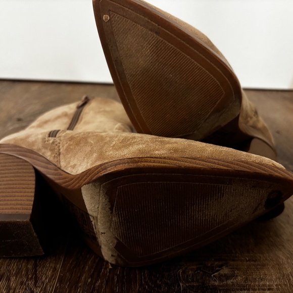 Tan "Suede" Booties - Picture 4 of 9